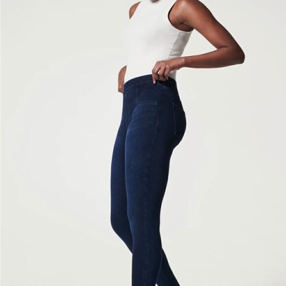 NWT SPANXS Jean-ish leggings blue size Large - Picture 5 of 7
